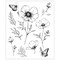 Sizzix Clear Stamps Set By Willow Wolfe 10/Pkg-Cosmos And Butterflies